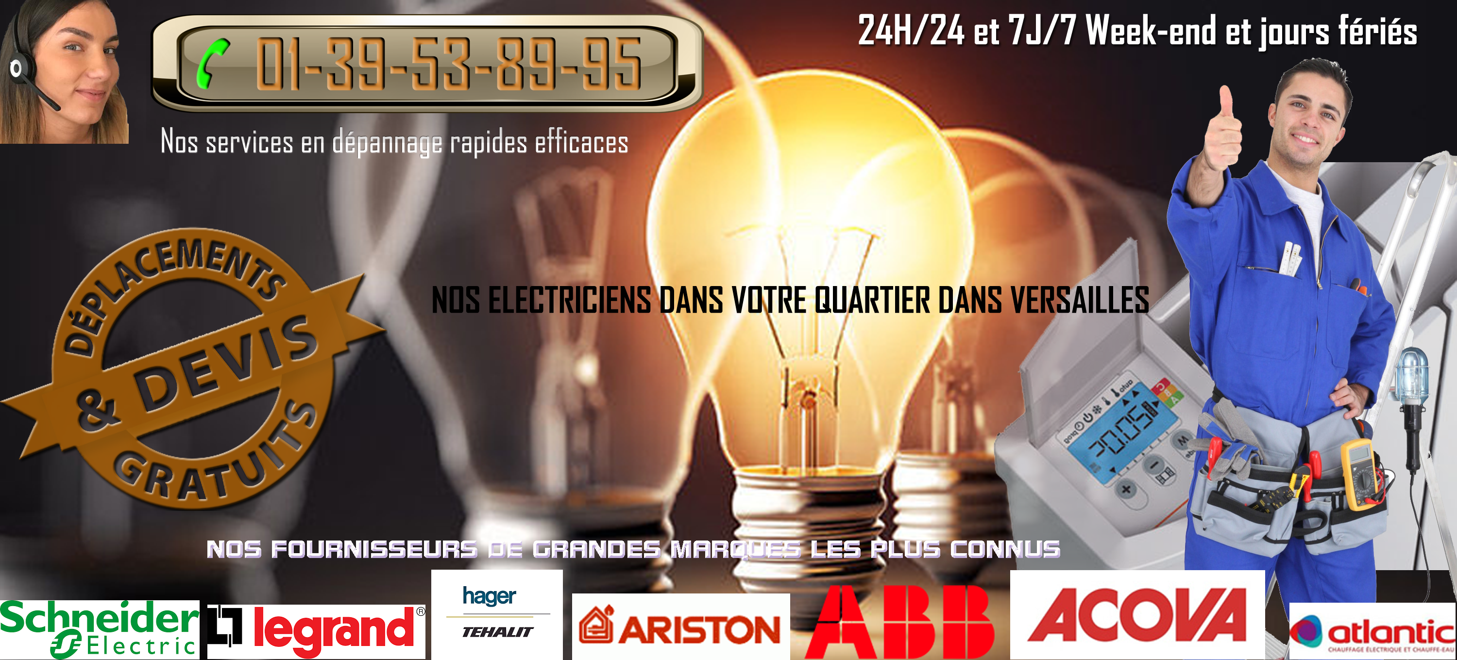 bannière électricien a Versailles